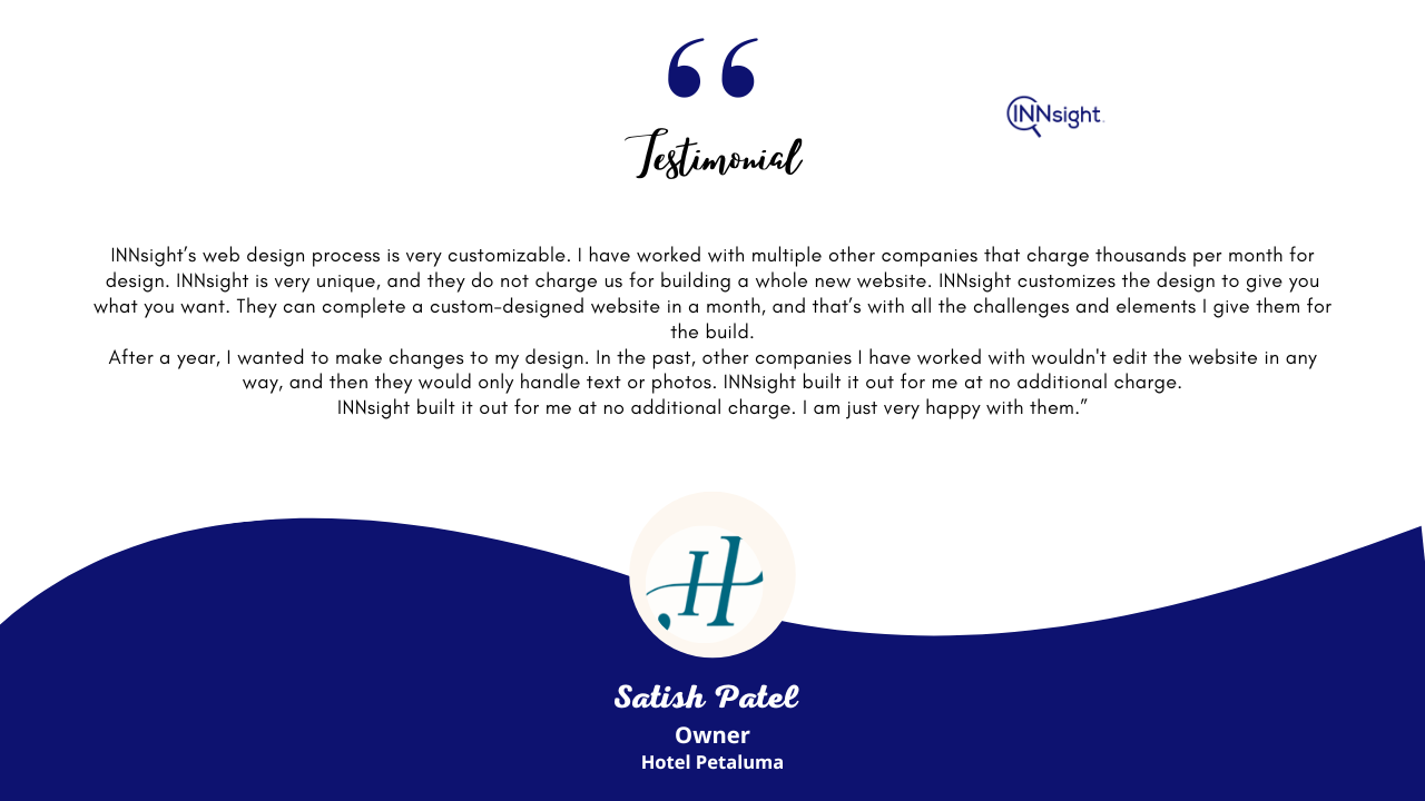 Hotel's guest testimonial